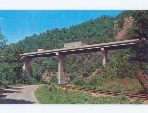 Unused Pre-1980 OLD TRUCK ON TURNPIKE BRIDGE State Of West Virginia d3353