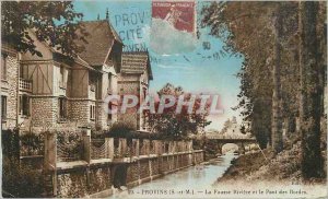 Old Postcard Provins S and M False River and the Pont des Bordes