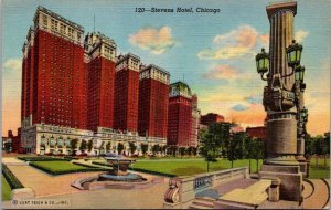 Illinois Chicago The Stevens Hotel Curteich
