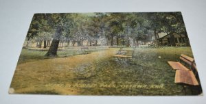 Scene in Forest Park Ottawa Kansas Postcard Acmegraph Co.