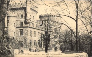 Waltham Massachusetts MA Brandeis University Castle Vintage Postcard