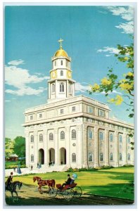 1978 Painting Nauvoo Temple William Weeks Nauvoo Illinois IL Vintage Postcard