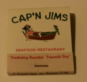 Cap'n Jims Seafood Restaurant Pensacola Florida 20 Strike Matchbook