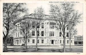 A38/ Perry Oklahoma Ok Postcard 1938 Noble County Court House