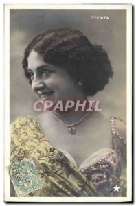 Postcard Old Woman Theater Oterita