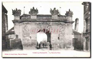 Old Postcard Vitry the Francoise Gate Bridge