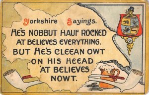 Lot354 yorkshire sayings comic postcard humour uk