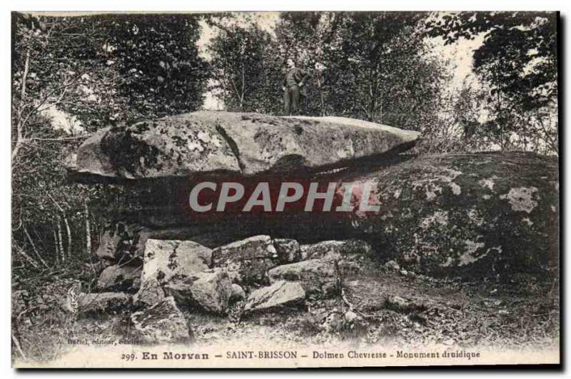 Old Postcard Dolmen Megalith Morvan Saint Brisson Dolmen Chevresse Monument d...