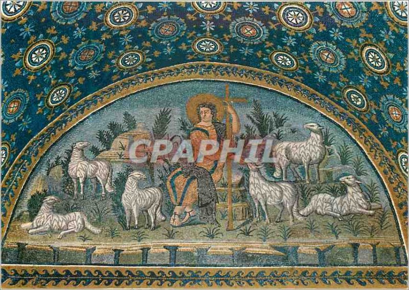 Postcard Modern Ravenna mausoleum of Galia placidia (V s) the good shepherd