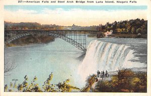 Steel Arch Bridge Luna Island, Niagara Falls, New York, USA Unused 