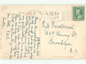 Divided-back LAKE SCENE Boston Massachusetts MA AE5059