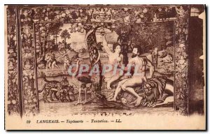 Old Postcard Langeais Tapestry Temptation