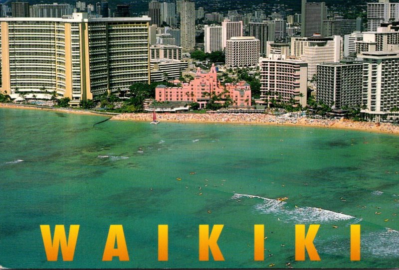 Hawaii Waikiki Showing Oceanfront Hotels 1997