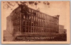 Waterloo New York 1920s Postcard Waterloo Woolen Mills