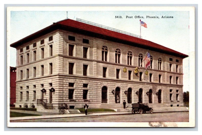 Post Office Building Phoenix Arizona UNP DB Postcard W11