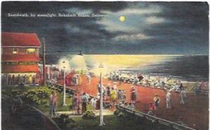 US unused 'golden oldie', Boardwalk by Moonlight, Rehoboth Beach, Delaware