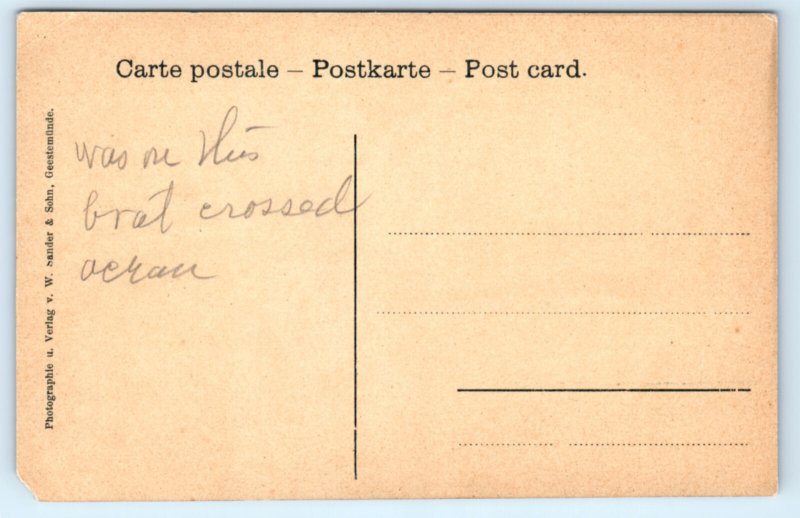 Kaiser Wilhelm II Steamship Ocean Liner Ship Postcard