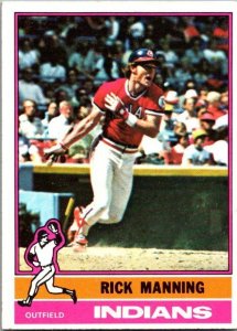 1976 Topps Baseball Card Rick Manning Celveland Indians sk13477