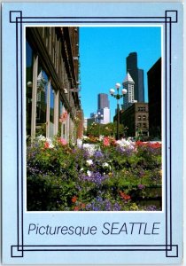 View of Seattle's skyline from Pioneer Square - Picturesque Seattle, Washington