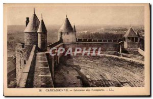 Postcard Old Carcassonne Interior Remparts