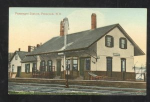 PENACOOK NEW HAMPSHIRE NH RAILROAD DEPOT TRAIN STATION VINTAGE POSTCARD