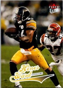 2004 Fleer Football Card Hines Ward Pittsburgh Steelers sk9243