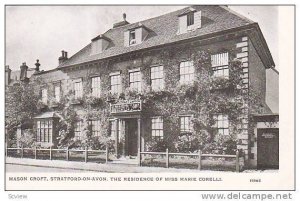 The Residence of Miss Marie Corelli, Mason Croft, Stratford-on-Avon, Warwicks...