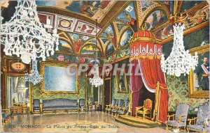 Old Postcard Monaco The Prince's Palace Throne Hall