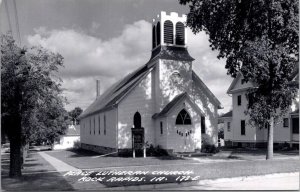 Real Photo Postcard Peace Lutheran Church in Rock Rapids, Iowa