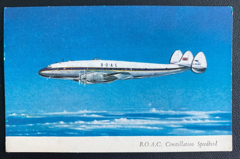Mint England Color Picture Postcard BOAC Constellation Flight