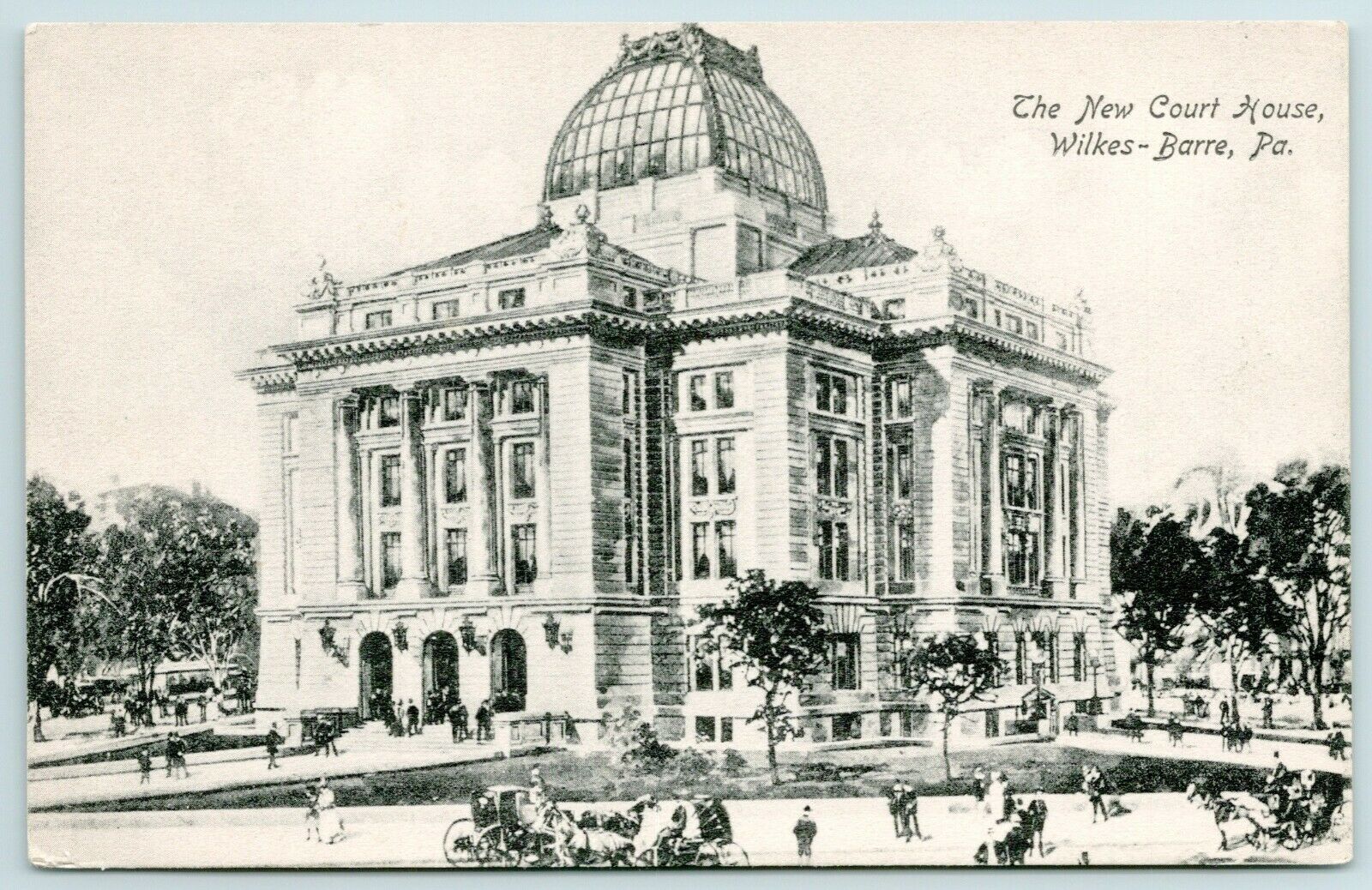 WilkesBarre PennsylvaniaNew Courthouse Artist ConceptionMansard Dome* c1907 United States