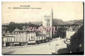 Old Postcard Bagneres de Bigorre Place Lafayette