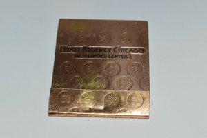 Hyatt Regency Chicago in Illinois Center Gold Matchbook