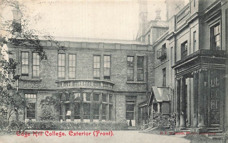 LIVERPOOL LANCASHIR ENGLAND~EDGE HILL COLLEGE-EXTERIOR FRONT~1905 PHOTO POSTCARD