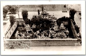 Seven Star Cavern Wishing Pool Chinatown Los Angeles California RPPC Postcard