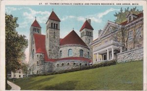 Michigan Ann Arbor St Thomas Catholic Church and Priests Residence Curteich