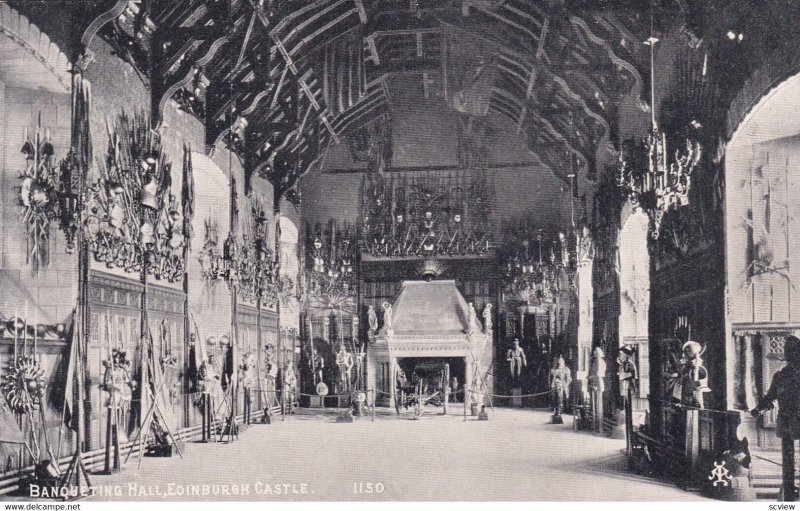 EDINBURGH, Scotland, 1900-1910s; Edinburgh Castle, Baqueting Hall