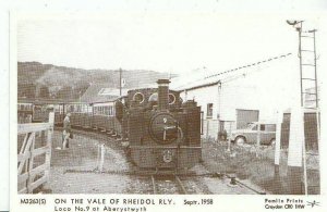 Welsh Train Postcard- On The Vale of Rheidol Railway, Loco No.9,Aberystwyth U706