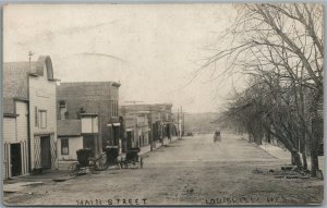 LOUISVILLE NE MAIN STREET ANTIQUE REAL PHOTO POSTCARD RPPC