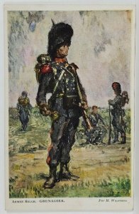 Art WAGEMANS Belgium Army WW1 Soldiers GRENADIER Postcard S7