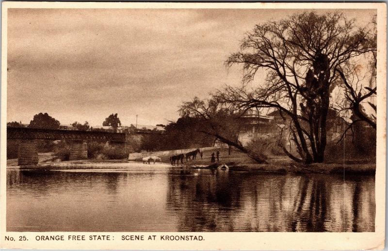 Orange Free State, Scene at Kroonstad, South Africa Vintage Photo Postcard H25