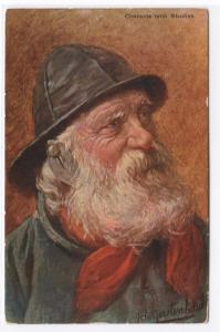 Fisherman Old Sea Dog Character Study artist signed Gerstenhauer 1907 postcard