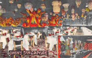 New York City Chen's Singapore Chinese American Restaurant Postcard AA44863