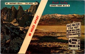 California Death Valley & Mount Whitney Split View