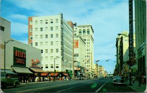 Vtg 1940s Riverside Avenue Street View Spokane Washington WA Unused Postcard