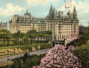 1930s OTTAWA ONTARIO CHATEAU LAURIER CANADIAN RAILWAY HOTEL POSTCARD 43-109