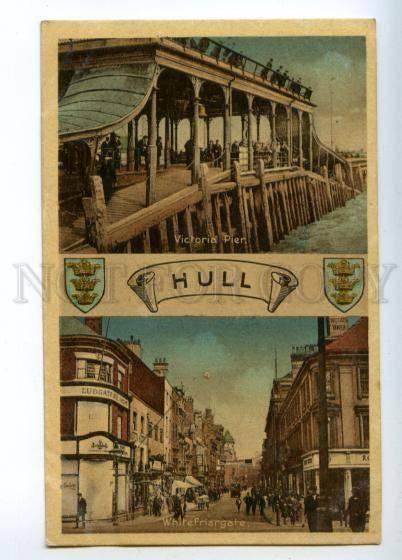 151634 England HULL Victoria Pier & Whitefriargate ADVERTISING