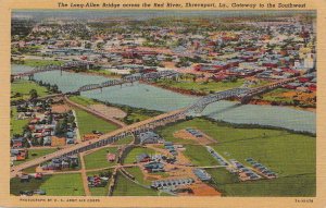 Postcard Long Allen Bridge Across Red River Shreveport LA