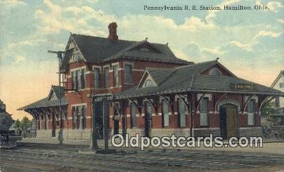 Pennsylvania RR Station, Hamilton, OH, Ohio, USA Depot Railroad 1913 