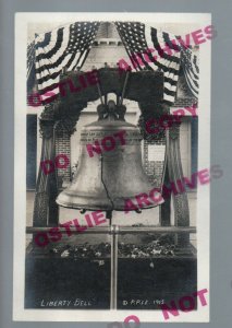 San Francisco CALIFORNIA RPPC 1915 P.P.I.E. Exposition LIBERTY BELL Bunting EXPO